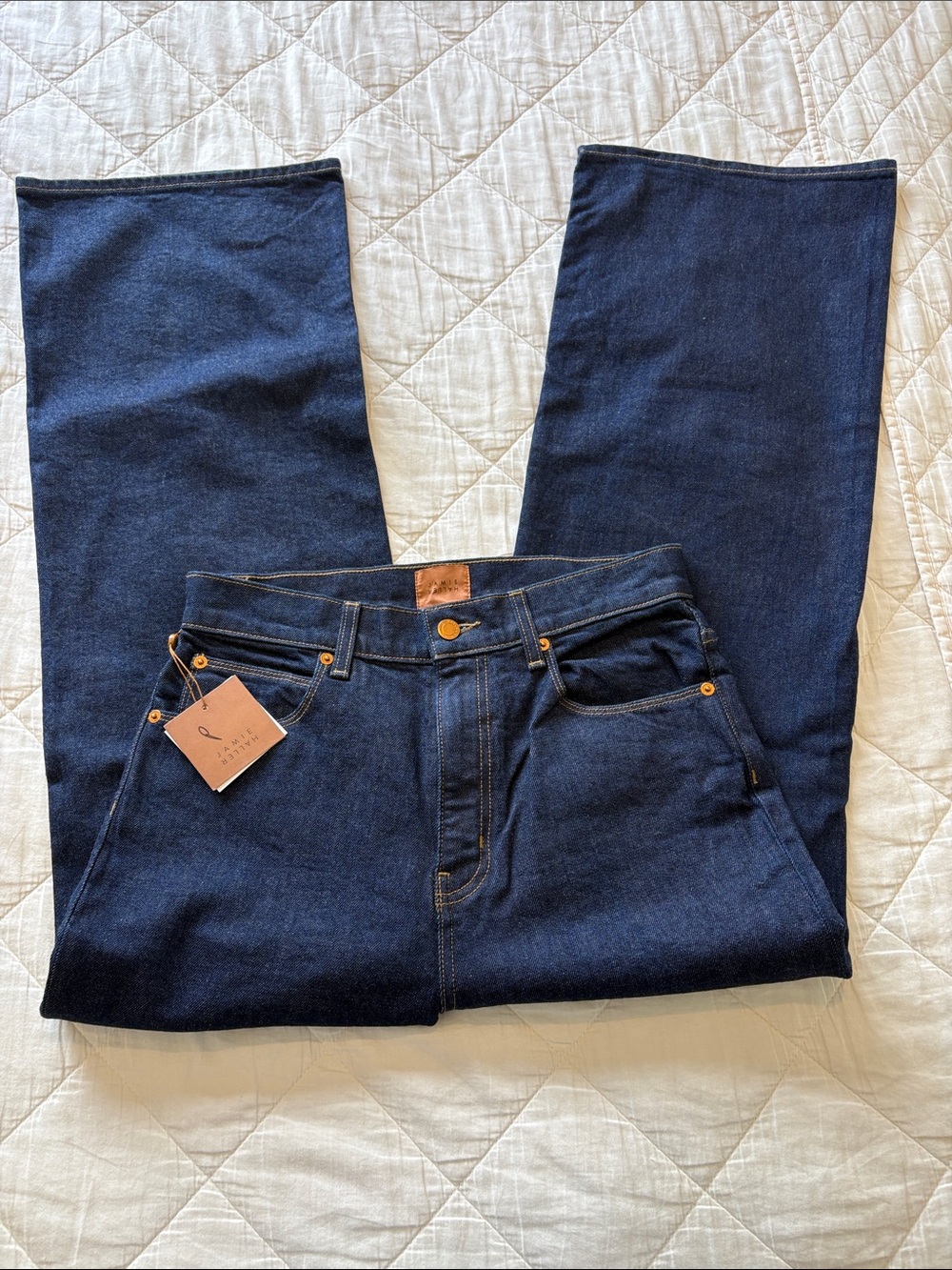 Jamie Haller Wide-Leg Women's Jeans in Dark Indigo - Picture 5 of 7